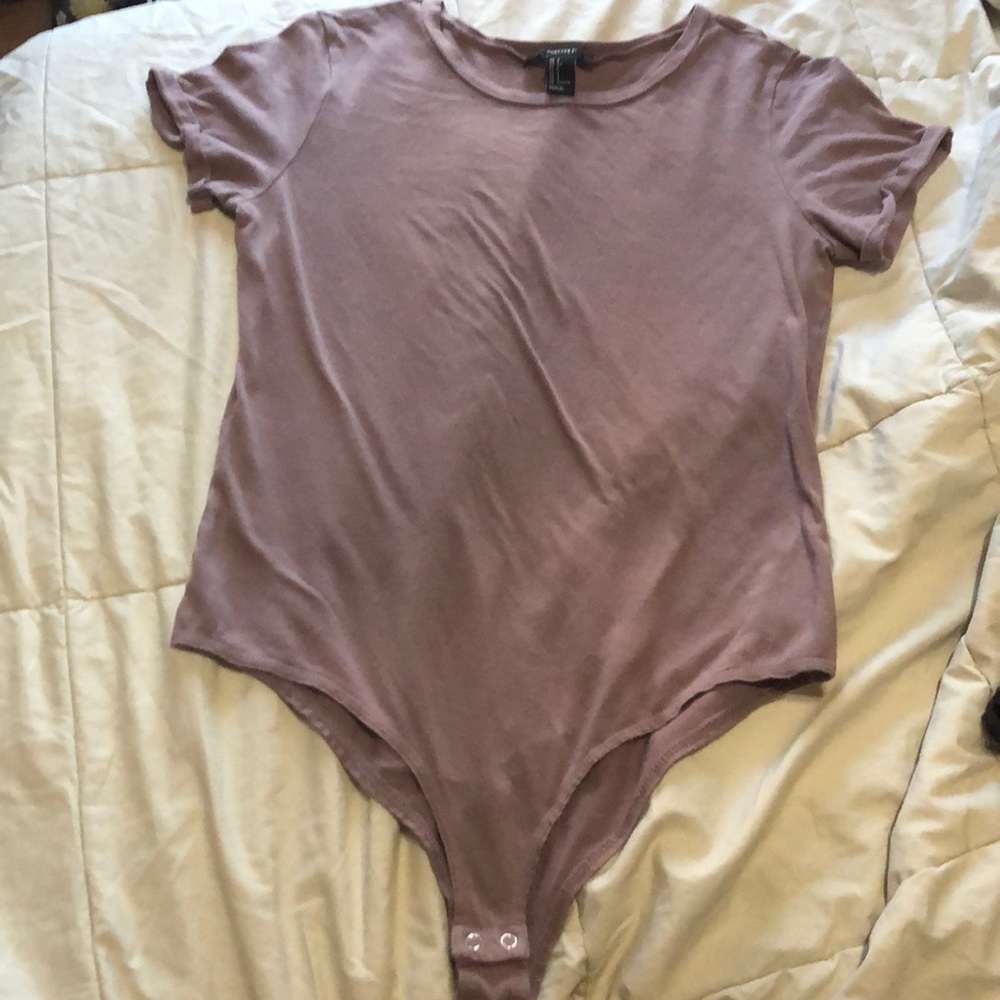 mauve t-shirt body suit